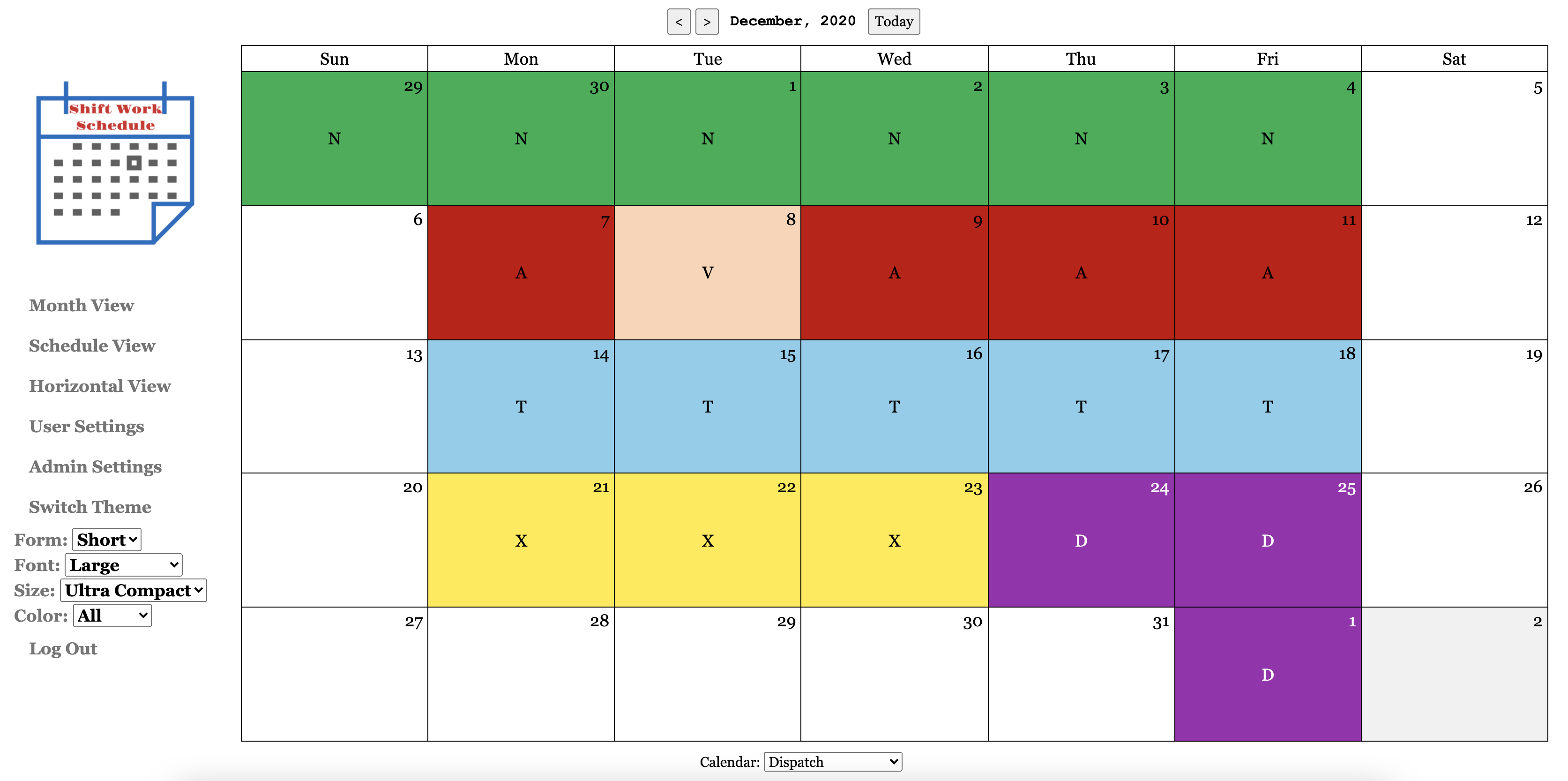 MonthView